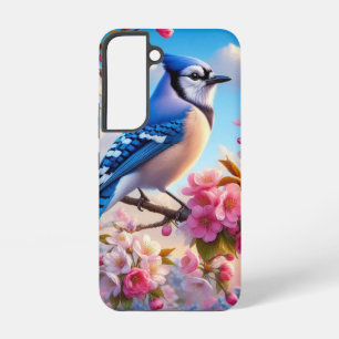 Funda Para Samsung Galaxy S22 Arte floral/primaveral de arrendajo azul