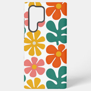 Funda Para Samsung Galaxy S22 Ultra Arte floral retro de los 70