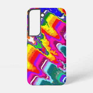Funda Para Samsung Galaxy S22 Arte fluido de explosión de color destello de arco
