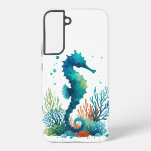 Funda Para Samsung Galaxy S22+ arte náutico/de playa/caballito de mar costero