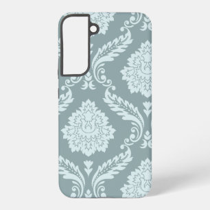 Funda Para Samsung Galaxy S22+ Arte Rococó Damask I Azul Huevo de Pato+Verde Turq