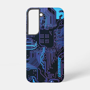 Funda Para Samsung Galaxy S22 Arte tecnológico de placa de circuito PCB Cyber Bl