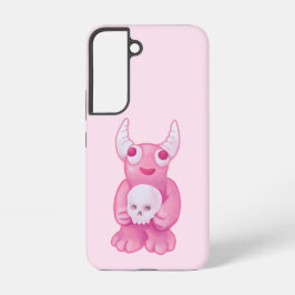 Funda Para Samsung Galaxy S22 Asombroso Chica de Gótico de Demon Pink Skull Past