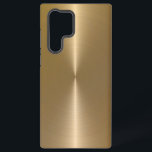 Funda Para Samsung Galaxy S22 Ultra Aspecto de acero inoxidable metálico de color negr<br><div class="desc">Elegante estilo de acero inoxidable metálico de ladrillo falso oro.</div>