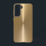 Funda Para Samsung Galaxy S21 Aspecto de acero inoxidable metálico de color negr<br><div class="desc">Elegante estilo de acero inoxidable metálico de ladrillo falso oro.</div>