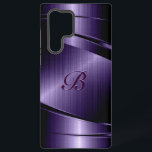 Funda Para Samsung Galaxy S22 Ultra Aspecto de aluminio cepillado metálico brillante p<br><div class="desc">Luminoso aspecto de aluminio malva metálico cepillado brillante. Personalizado y monograma opcional. Diseño masculino de Guay. Disponible en otros productos. Imagen de aspecto metálico y no metalizado al acabado metálico.</div>