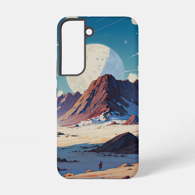 Funda Para Samsung Galaxy Astronauta explorando un vasto desierto ajeno bajo (Reverso )