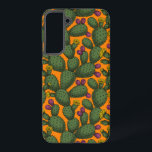 Funda Para Samsung Galaxy S22  Atardecer del desierto<br><div class="desc">Había dibujado cactus de opuntia en mi cuaderno de bocetos,  luego los redibujé y coloreé en Illustrator para hacer un patrón.</div>