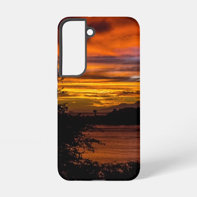 Funda Para Samsung Galaxy Atardecer en Praia, Cabo Verde (Reverso )