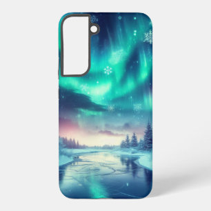 Funda Para Samsung Galaxy S22+ aurora borealis/Navidades/invierno