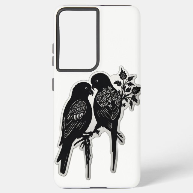 Funda Para Samsung Galaxy Aves amorosas (Reverso )