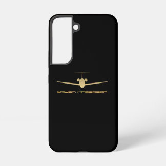 Funda Para Samsung Galaxy S22 Avión Gold Jet