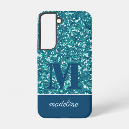 Funda Para Samsung Galaxy S22 Azul Moderno Brillante Personalizado