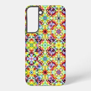 Funda Para Samsung Galaxy S22+ Azulejos Mediterráneos, Azulejos de Tinta al Alcoh