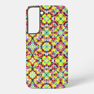 Funda Para Samsung Galaxy S22+ Azulejos Mediterráneos, Azulejos de Tinta Alcohóli