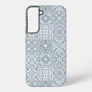 Funda Para Samsung Galaxy S22+ Azulejos Mediterráneos, Marroquíes, Mayólica, Azul