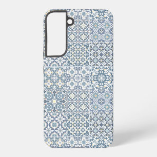 Funda Para Samsung Galaxy S22+ Azulejos Mediterráneos, Marroquíes, Mayólica, Azul