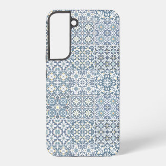 Funda Para Samsung Galaxy S22+ Azulejos Mediterráneos, Marroquíes, Mayólica, Azul
