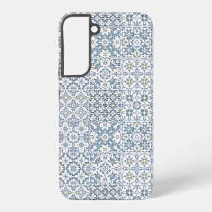 Funda Para Samsung Galaxy S22+ Azulejos Mediterráneos, Marroquíes, Mayólica, Azul