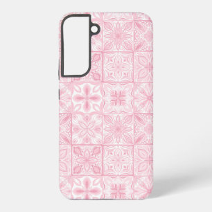 Funda Para Samsung Galaxy S22+ Azulejos ornamentados en rosa