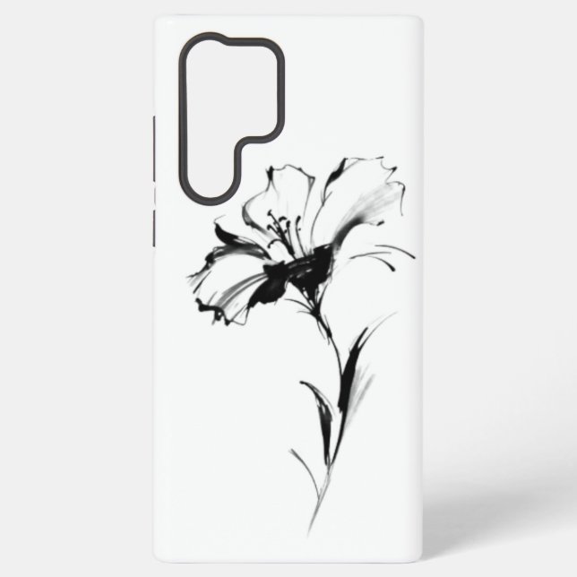 Funda Para Samsung Galaxy B&W Flower (Reverso )