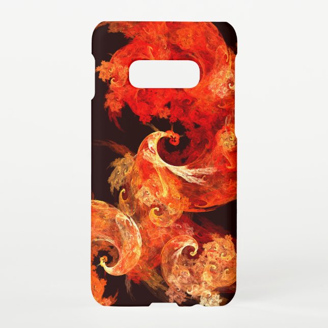 Funda Para Samsung Galaxy Bailando con aves de fuego resumen arte mate (Reverso)
