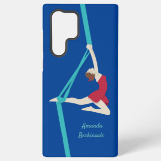Funda Para Samsung Galaxy S22 Ultra Bailarín de Seda Aérea en Rojo