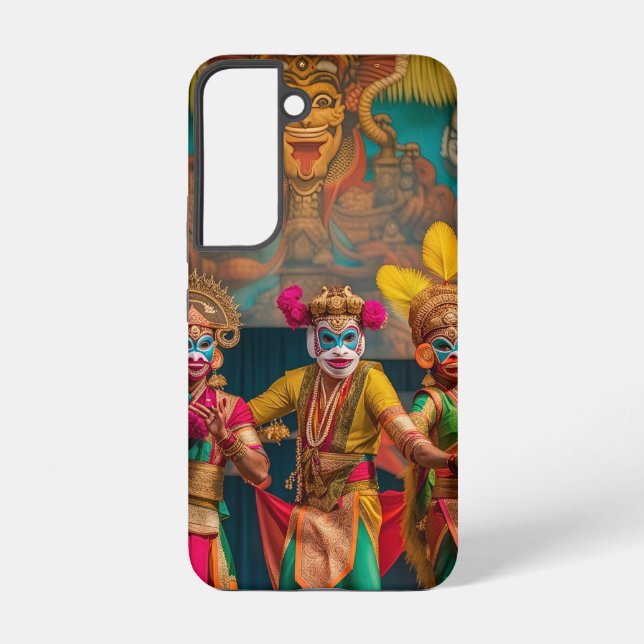 Funda Para Samsung Galaxy Bailarinas enmascaradas de Bali en Indonesia (Reverso )