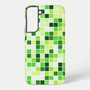 Funda Para Samsung Galaxy S22+ Baldosas de piscina, mosaicos verdes, patrón geomé