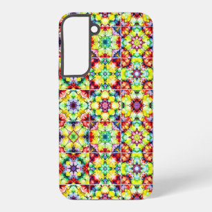 Funda Para Samsung Galaxy S22+ Baldosas Mediterráneas, Baldosas de Tinta Alcohóli