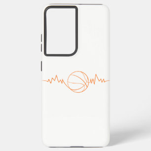 Funda Para Samsung Galaxy S21 Ultra Baloncesto Heartbeat Diseño Guay Regalo para Depor