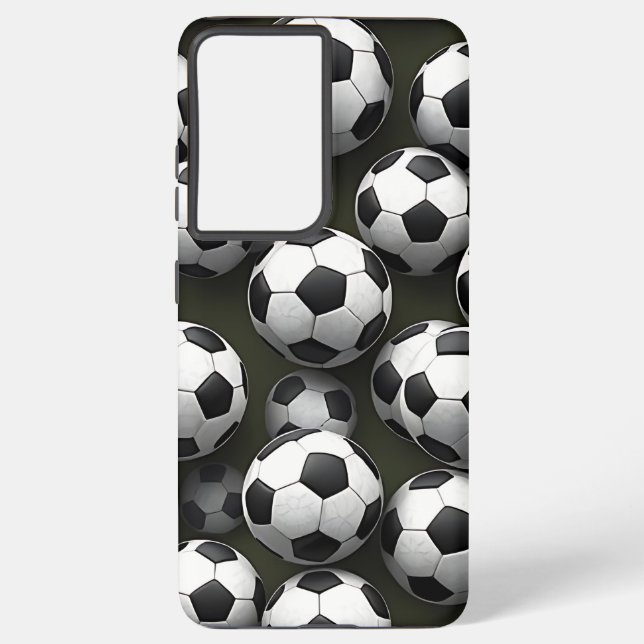 Funda Para Samsung Galaxy Balones de fútbol (Reverso )