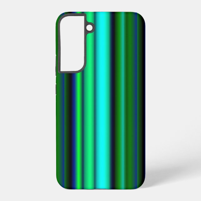Funda Para Samsung Galaxy Bandas de arco iris verde azul (Reverso )