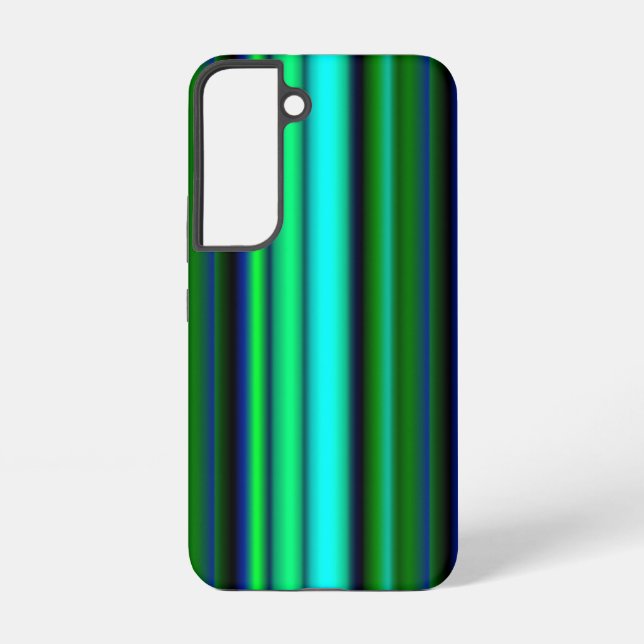 Funda Para Samsung Galaxy Bandas de arco iris verde azul (Reverso )