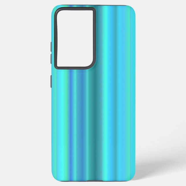 Funda Para Samsung Galaxy Bandas de arco iris verde azul (Reverso )