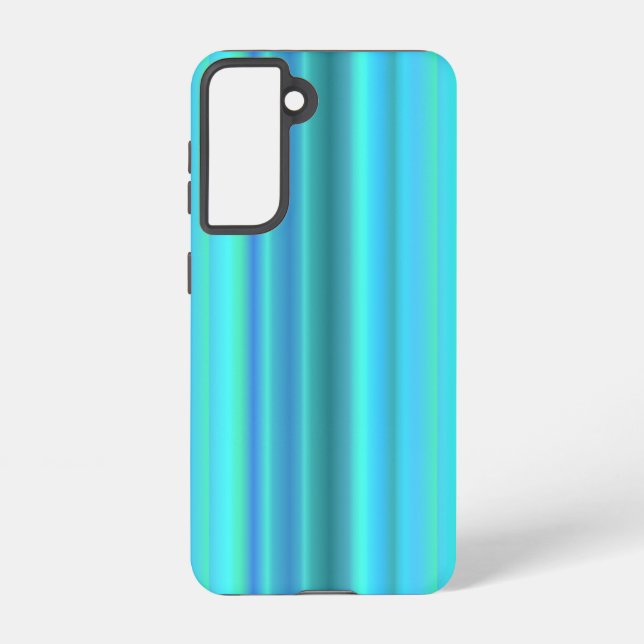 Funda Para Samsung Galaxy Bandas de arco iris verde azul (Reverso )