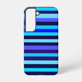 Funda Para Samsung Galaxy S22 Bandas de tonos múltiples azules