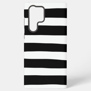 Funda Para Samsung Galaxy S22 Ultra Bandas desiguales - Blanco y negro