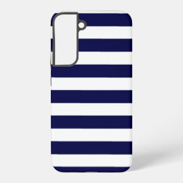 Funda Para Samsung Galaxy S22+ Bandas náuticas Marina Azul y Blanco