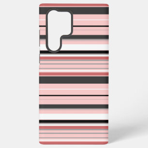Funda Para Samsung Galaxy S22 Ultra Bandas rosadas grises y cortas