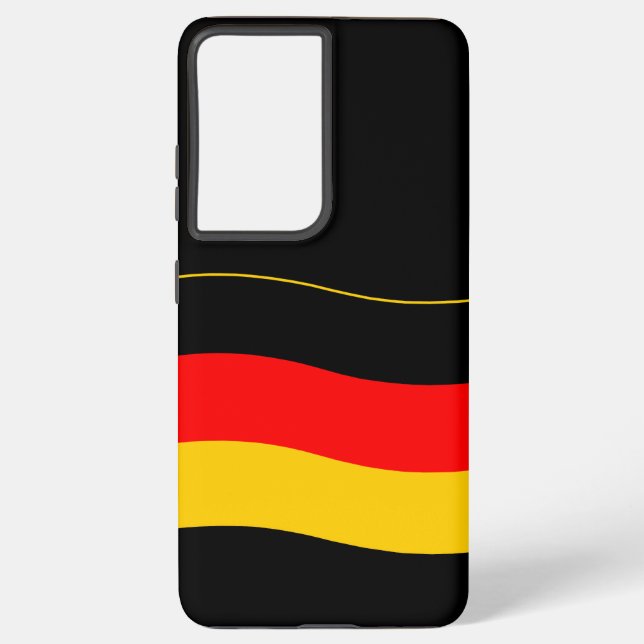 Funda Para Samsung Galaxy Bandera alemana ondeando (Reverso )