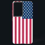 Funda Para Samsung Galaxy S21 Ultra Bandera de Estados Unidos<br><div class="desc">Proteja su teléfono Samsung Galaxy con estilo con este funda de bandera de EE.UU. que presenta el icónico diseño de rayas y estrellas rojas, blancas y azules. Este funda duradero ofrece una protección confiable contra los arañazos, gotas y el uso diario mientras exhibe su orgullo estadounidense. Diseñado para adaptarse perfectamente...</div>