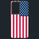 Funda Para Samsung Galaxy S21 Ultra Bandera de Estados Unidos<br><div class="desc">Proteja su teléfono Samsung Galaxy con estilo con este funda de bandera de EE.UU. que presenta el icónico diseño de rayas y estrellas rojas, blancas y azules. Este funda duradero ofrece una protección confiable contra los arañazos, gotas y el uso diario mientras exhibe su orgullo estadounidense. Diseñado para adaptarse perfectamente...</div>