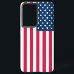 Funda Para Samsung Galaxy S21  Bandera de Estados Unidos<br><div class="desc">Proteja su teléfono Samsung Galaxy con estilo con este funda de bandera de EE.UU. que presenta el icónico diseño de rayas y estrellas rojas, blancas y azules. Este funda duradero ofrece una protección confiable contra los arañazos, gotas y el uso diario mientras exhibe su orgullo estadounidense. Diseñado para adaptarse perfectamente...</div>