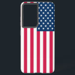 Funda Para Samsung Galaxy S21  Bandera de Estados Unidos<br><div class="desc">Proteja su teléfono Samsung Galaxy con estilo con este funda de bandera de EE.UU. que presenta el icónico diseño de rayas y estrellas rojas, blancas y azules. Este funda duradero ofrece una protección confiable contra los arañazos, gotas y el uso diario mientras exhibe su orgullo estadounidense. Diseñado para adaptarse perfectamente...</div>