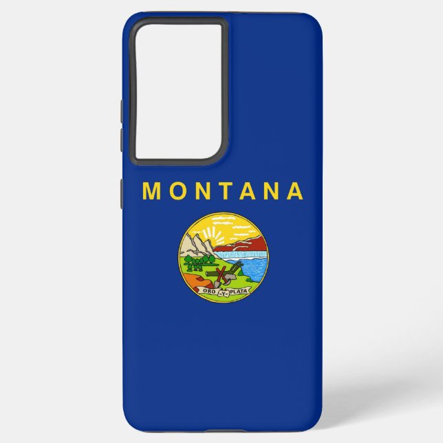Funda Para Samsung Galaxy Bandera de Montana del Samsung Galaxy S21 Ultra Fu (Reverso )