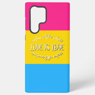 Funda Para Samsung Galaxy S22 Ultra Bandera de orgullo pansexual "El amor es amor"