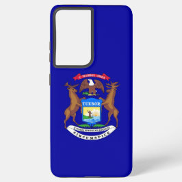 Funda Para Samsung Galaxy S21 Ultra Bandera de Samsung Galaxy S21 Ultra Funda Michigan