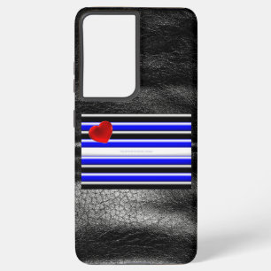 Funda Para Samsung Galaxy S21 Ultra Bandera del Orgullo Gay de SlipperyJoe negro real