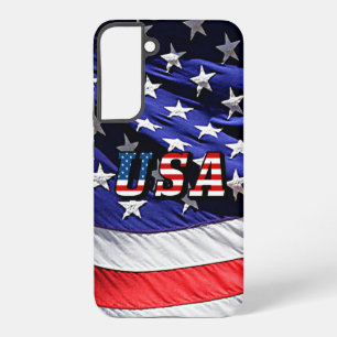 Funda Para Samsung Galaxy S22+ Bandera estadounidense de Estados Unidos